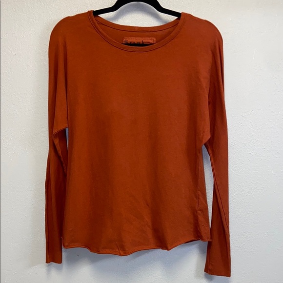 Frank and Eileen Tops - Frank and Eileen  Luxe Rust Long Sleeve  Casual Everyday Top 3516